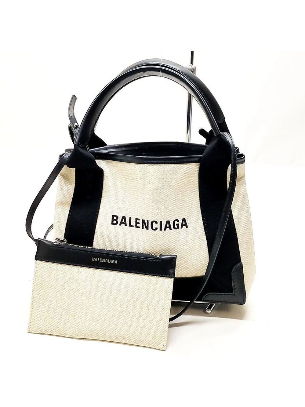 Balenciaga Hand Bag White Canvas 258-070325
